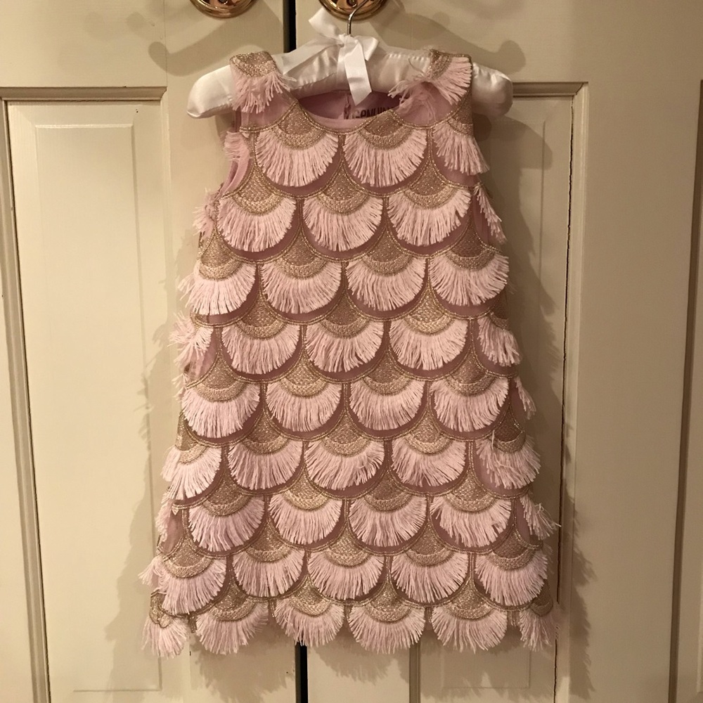 OshKosh Toddler Girl 2T Flapper Pink Gold Dress